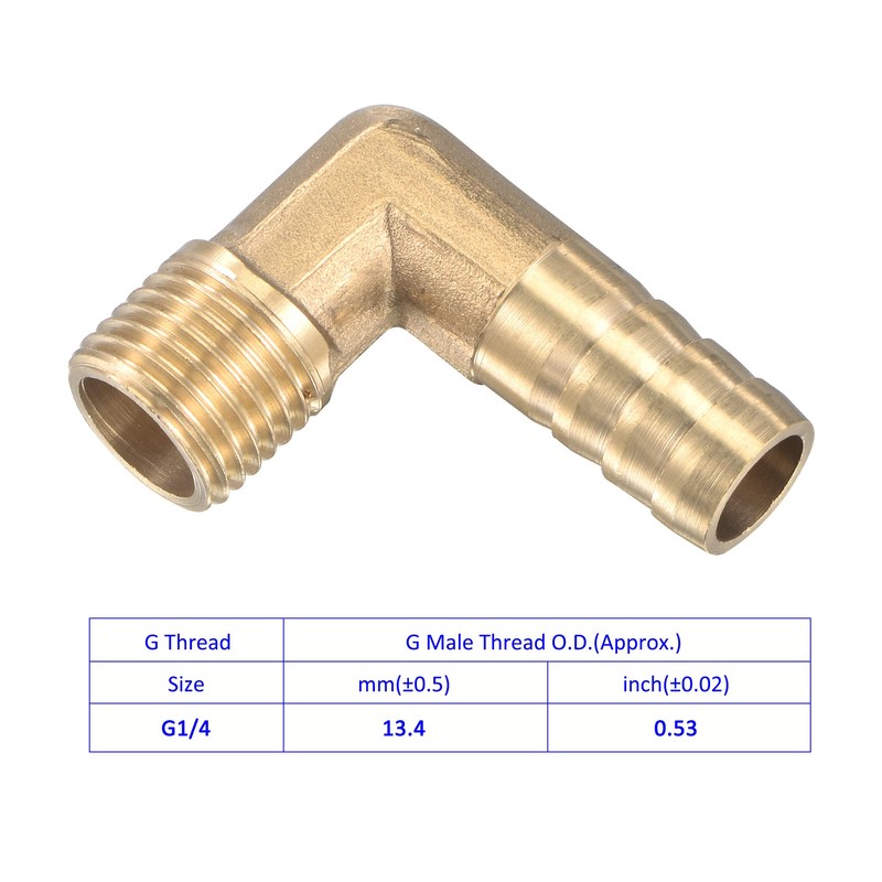 M METERXITY Pack of 2 Brass Hose Fittings - 90