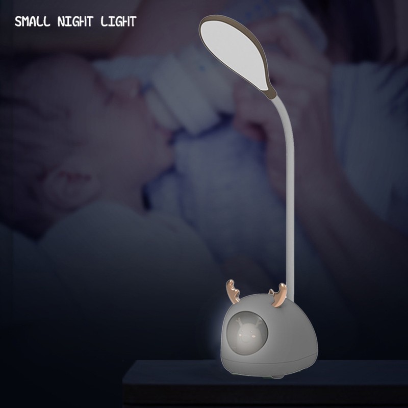 LED Desk Lamp Cartoon Animal USB Rechargeable Eye Protecting Table