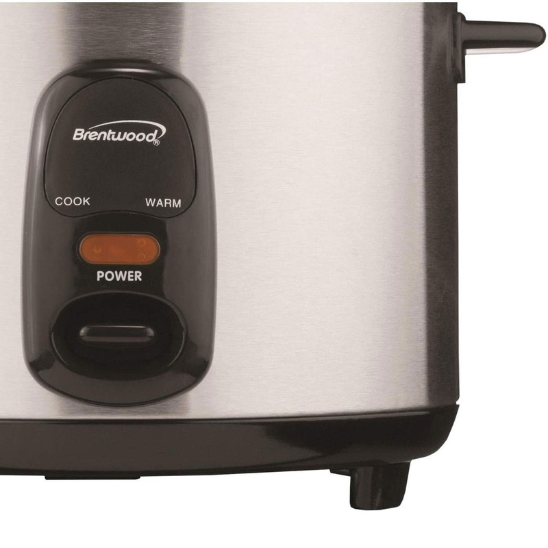 Brentwood Rice Cooker, 8-Cup, Stainless Steel,TS-15,2