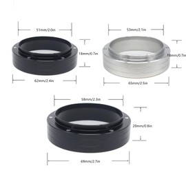 51mm Magnetic Espresso Dosing Funnel Lightweight Aluminum Coffee Dosing Ring Compatible 51mm Portafilter (Silvery, 51mm)