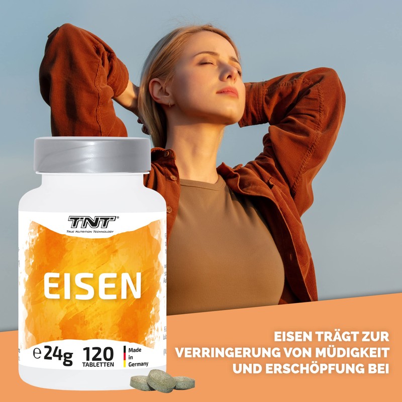 TNT Eisen (120 Tabletten) • 18mg Eisen pro Tablette •