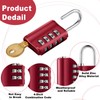 Kenning 10 Pcs Combination Padlock 4 Digit Combination Lock with