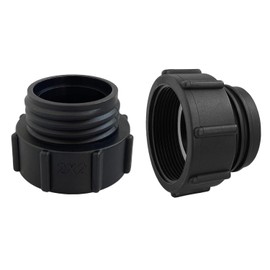 MEISO IBC Adaptor 2 Inch Fine Thread to S60 x 6 Coarse Thread, Tank Adapter 2 Inch Internal Thread to S60 x 6 (60 mm) Male Thread IBC Accessories Pack of 2