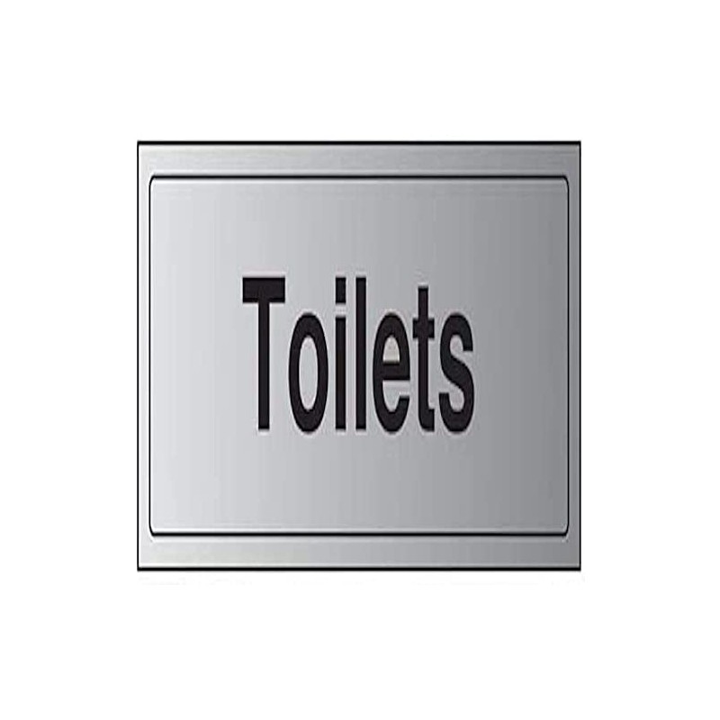 V Safety General Door-Toilets Sign - 300mm x 100mm -