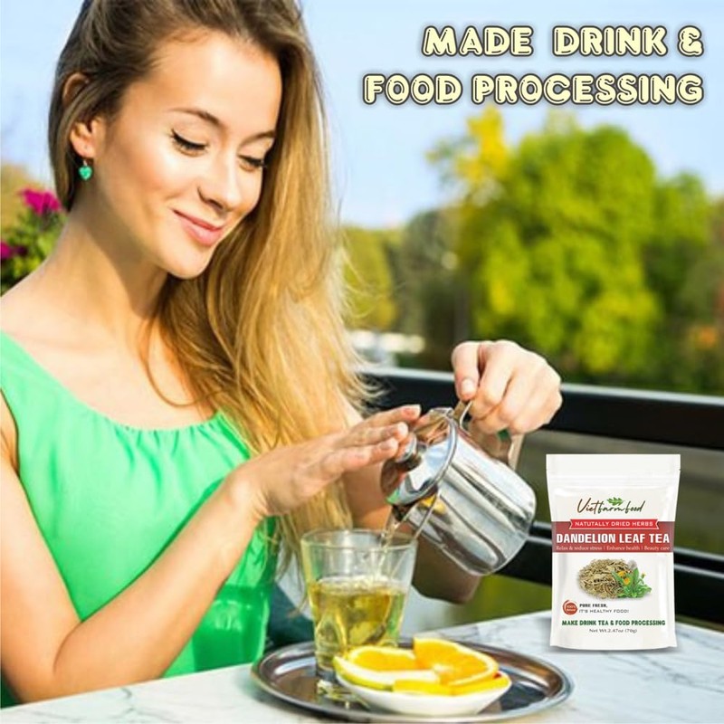 DANDELION LEAF TEA 2.47 Oz (70g) VIETFARMFOOD:Natural pure dried herbs