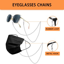 ONESING 4 Pcs Eyeglass Chains for Women Eyeglasses String Holder Glasses Strap Eyewear Chain Glasses Cord Lanyard Green Gift