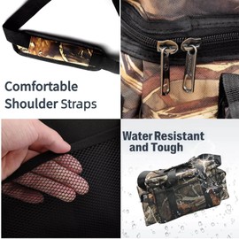 BalanZze Fishing Tackle Bag, Waterproof Tackle Bag For Saltwater, Large Fishing Tackle Box Bag,19.68 * 11.81 * 9.84in Fishing Tackle Storage Bags and Wraps with Camouflage Color