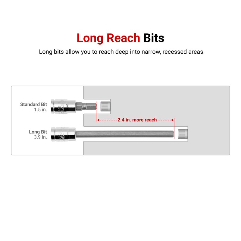 TEKTON 1/4 Inch Drive x 7/32 Inch Long Hex Bit