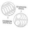 Housoutil 1piece Eyebrow Stencil Stainless Steel Eyebrow Shape Template for