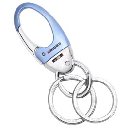 HUASHANG Men's Women's Car Keychain, Stylish, Keychain, Double Ring, Keys, Anti-Lost, Present, D-Ring, Lightweight, Keys, Motorcycle, Gift Carabiner Keychain, blue