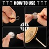 NQEUEPN 100pcs Adhesive Ceiling Hooks, Round Suction Cup Sticky Ceiling