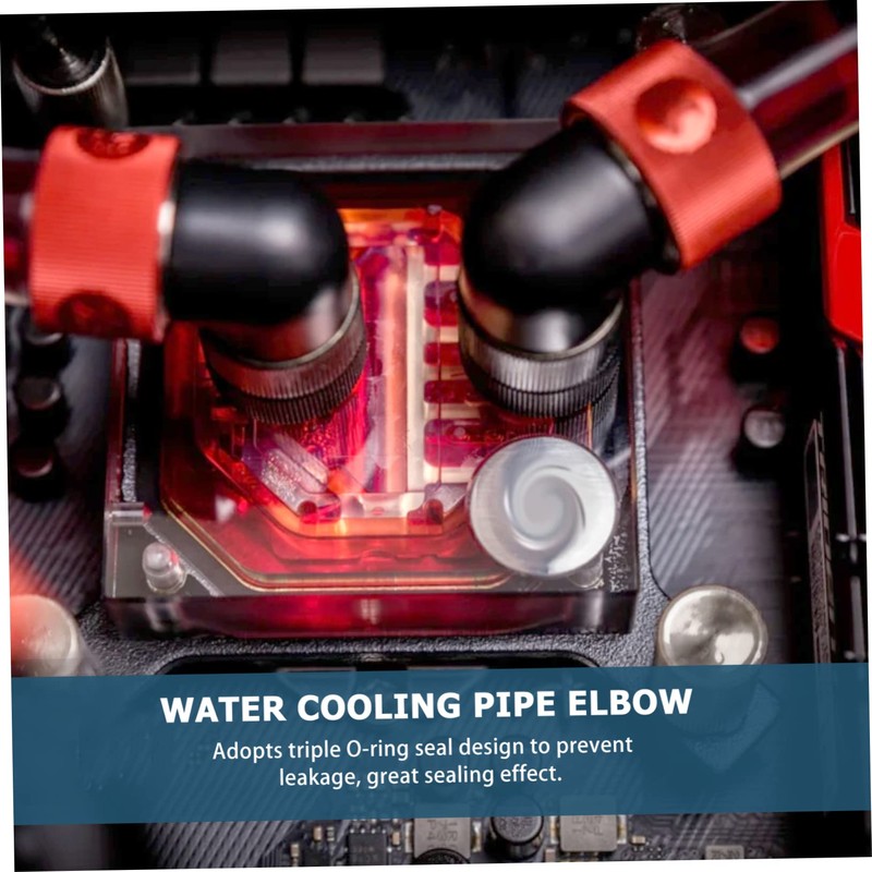 NUOLUX 4pcs Hard Pipe Quick Twist Elbow Water Cooling Kit