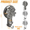 Getyjoe Pack of 4 Suction Hooks with Hooks Vacuum Rotatable