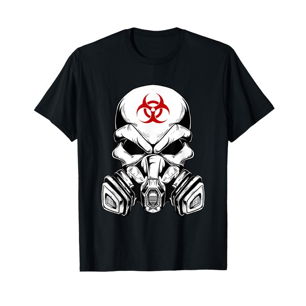 Biohazard Skull With Gas Mask - Creepy Evil Skull Tattoo