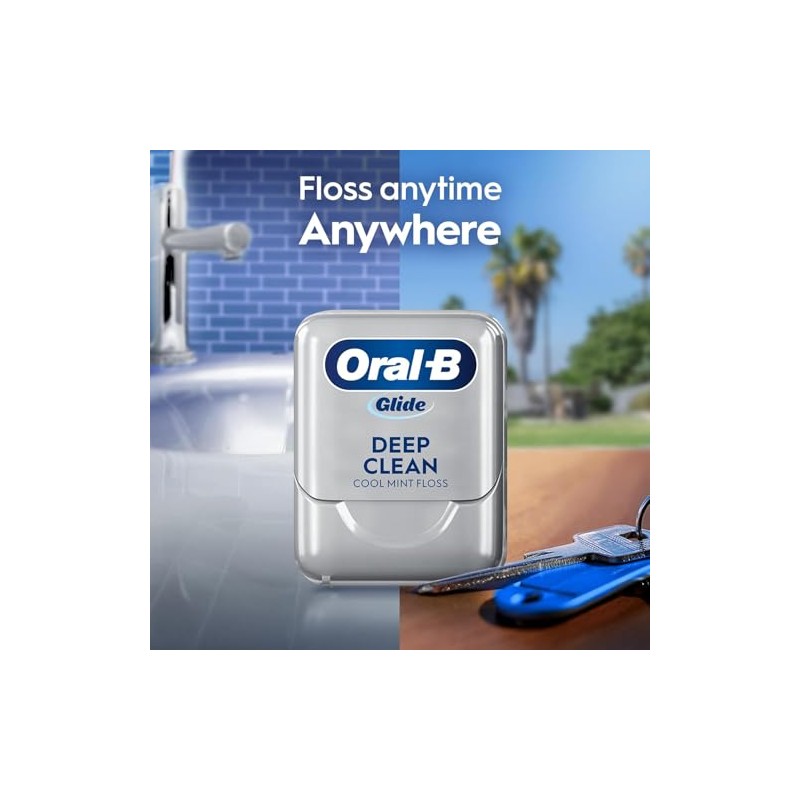 Glide Deep Clean Floss Cool Mint 43.70 yardas (Paquete de