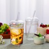 Tiangrid 4 Set Iced Coffee Cups with Lids and Straws