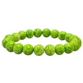 Amazing Gemstone Green Turquoise Bracelet, Gifts For Men & Women - Protection Healing Crystal Bracelet - 8mm Gemstone Beaded Stretchable Bracelet, Pulseras Para Hombres Mujer Stocking Stuffers