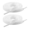 POHOVE 2 Pack Premium White Shoelaces, Heavy Duty Cotton Laces