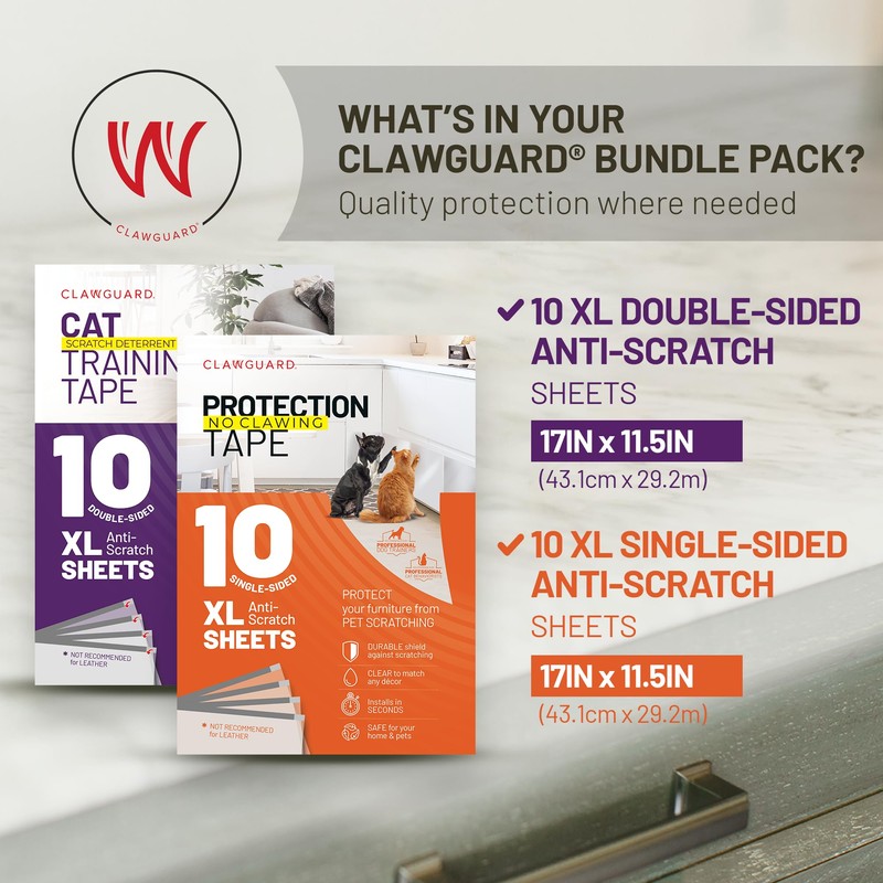 CLAWGUARD Bundle Pack – Dog Scratch Protection Tape Single-Sided 10