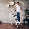 SIMPLI-MAGIC Step Ladder, 3 Step Stool Ergonomic Folding Step Stool