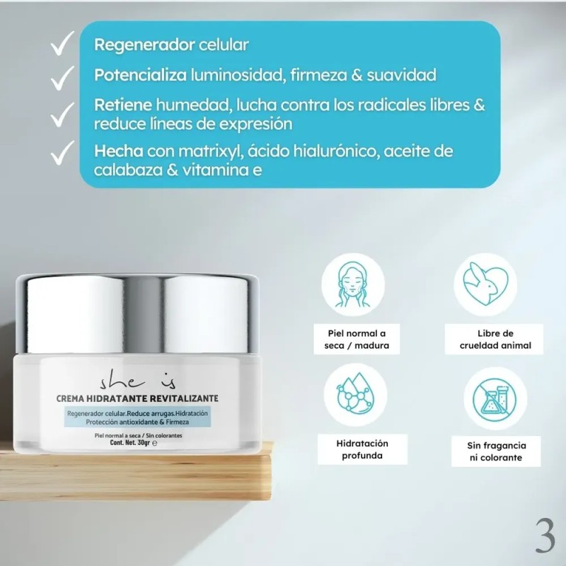 Mini Set Facial Restaurador Piel Seca She Is Skincare