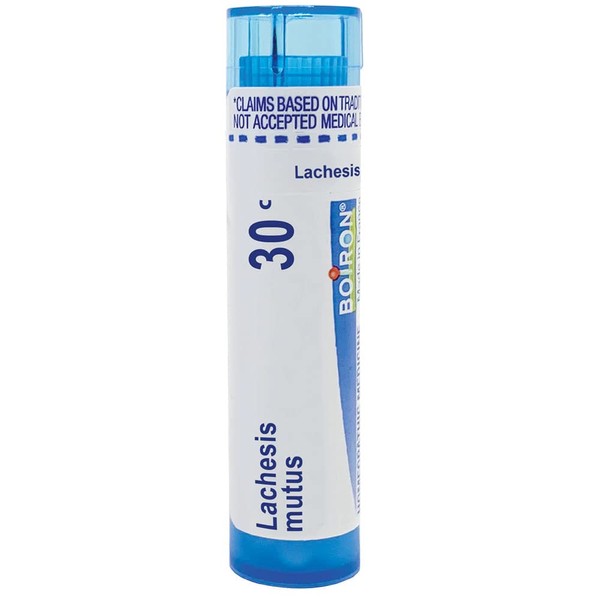 Boiron Lachesis Mutus 30C Homeopathic Medicine for Hot Flashes - 80 Pellets