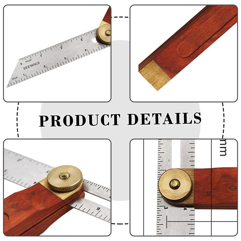 Adjustable Blade Square Ruler Sliding Bevel Gauge T Bevel Angle