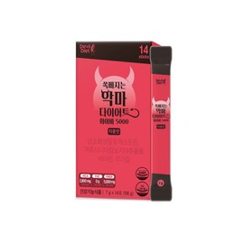 [Devil Diet] Fiber 5000 Grapefruit Flavor 7g x 14 sachets, 1 box, 2 weeks worth / [악마다이어트] 쏙빠지는 화이바5000 자몽맛 7g x 14포 1박스 2주분