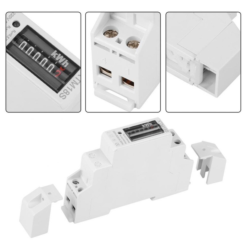 KWh Meter, XTM18S Digital LCD Single-Phase Electric Meter, 1P DIN-Rail