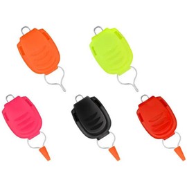 オーディオファン リール糸止め器、糸栓保持器クリップ式シリカゲル、餌リール糸栓紛失防止、釣り糸末端紛失の心配なし 5個