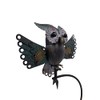 Esschert Staked Metal Mechanical Owl in Flight Rocker, 53" H