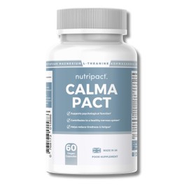 Stress, Calm, Cortisol & Sleep Support Supplement – Ashwagandha High Strength Complex KSM-66 with Magnesium Glycinate, L Theanine, Lemon Balm, L Tryptophan, Rhodiola, Zinc, D3 & B6 – 60 Vegan Capsules