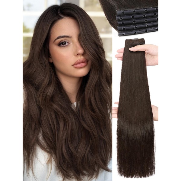 WIGNEE OVO Brown Hair Extensions – 20 Inch, 100% Remy