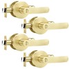 Leydebong 4 Pack Privacy Door Lock Door Handle Lever Keyless
