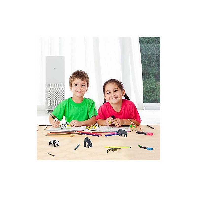 RECUR 12PCS Assorted Wild Animals PLAYSET, Ages 3+