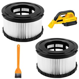 DC5151H HEPA Filter Replacement Compatible with DEWALT Wet Dry Vacuum DC515 DCV517 DCV517B-with 1-Cleaning Brushes (2-Pack)