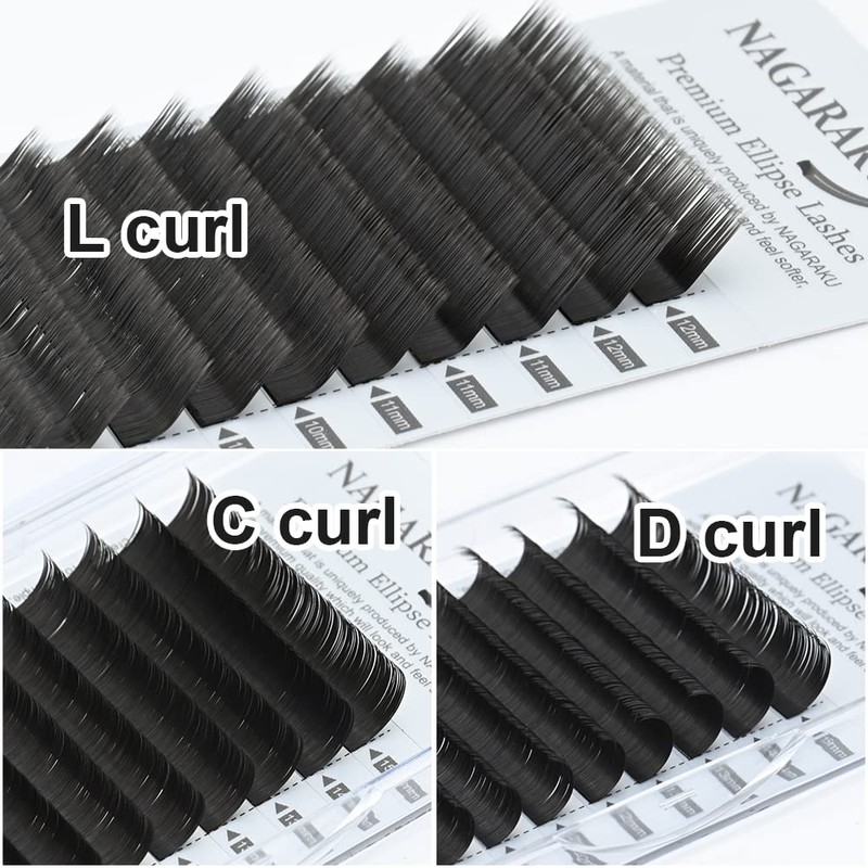 NAGARAKU Flat Lash Eyelash Extensions with 2 Bristles for Eye