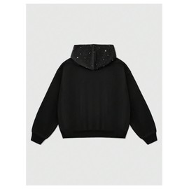 SOLY HUX Men's Graphic Oversized Hoodies Y2k Zip Up Long Sleeve Hooded Sweatshirt Jacket Streetwear Black Graphic Large