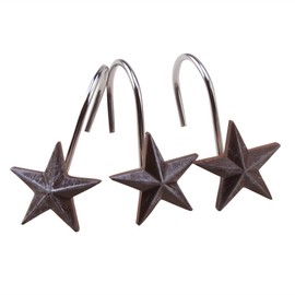AGPtekÂ Star Decorative Shower Curtain Hooks, Set of 12