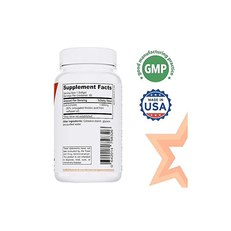 BELDT Labs BELDT CLA 1000 Conjugated Linoleic Acid from Safflower
