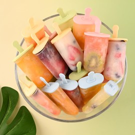 WMKGG Popsicles Molds Set, 6 PCS Ice Pop Mold,Homemade Ice Cream Mould with Sticks, Popsicle Maker(Green)