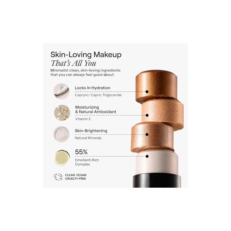 NUDESTIX Nudies Glow Highlighter Stick – Multi-Use Cream Highlighter for