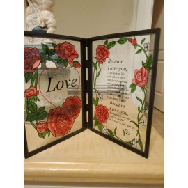 Unbranded Stained glass Because I Love You Valentine's Day mother's day Christmas gift