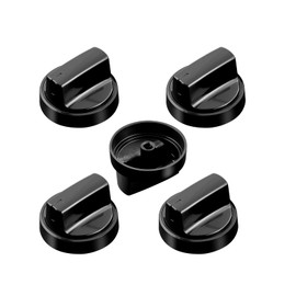 Anniparts WB03X24904 Stove Knobs Cooktop Replacement Parts for GE Cooktop Range Adora Electric Oven Black JB625RK4SS Control Burner JB625RK8SS Stove Top Knobs 5 Pcs
