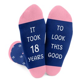 18th Birthday Gifts for Girls,Birthday Gifts for Womens Her Sister Daughter Female Ladies Girlfriend Best Friends Sister in Law Granddaughter Niece Presents Socks from Mum Dad Grandad Nan Aunt Uncle