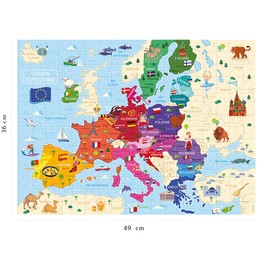 Nathan 4005556868797 Puzzle 250 Pieces Map of Europe Children's Puzzle