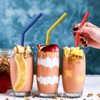 Hiware Reusable Silicone Straws, Long Flexible Silicone Drinking Straws with