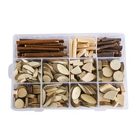 ChooseInOne Log Handmade DIY Wood Craft Kits for Kids Wooden Unfinished Toys Paint Art Garden Playset Bulk Sticks Loose Parts Materials 250g(Medium), YMDIY-KIT250-MED