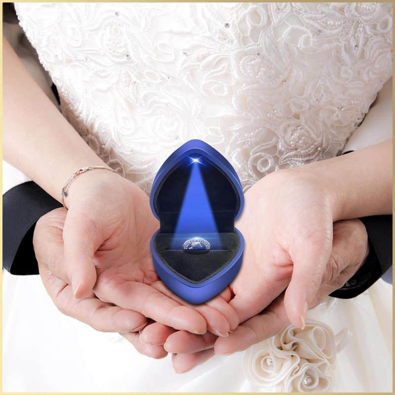 Blue Sixpence Coin Wedding Gift Box for Bride, Mother of