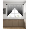 BEMIGO Swag Valances for Windows, Ombre Black Gray Rod Pocket